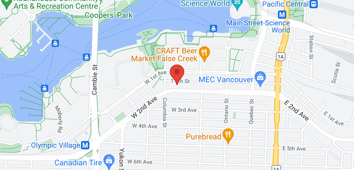 map of 516 159 W 2ND AVENUE